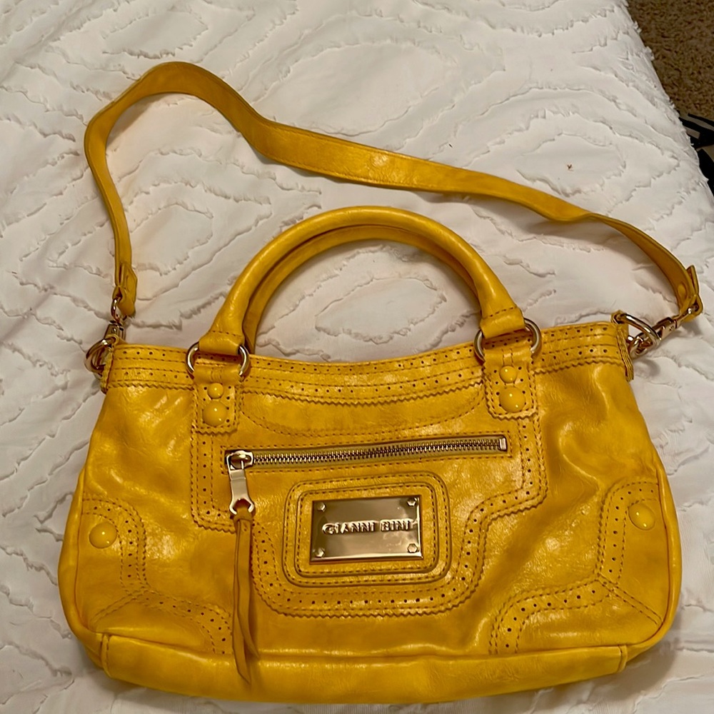 Gianni Bini Yellow Handbag 13” W x 8” D